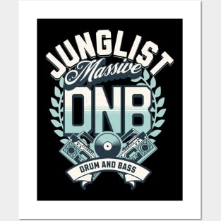 DNB - Junglist Massive(White/dark green/mint) Posters and Art